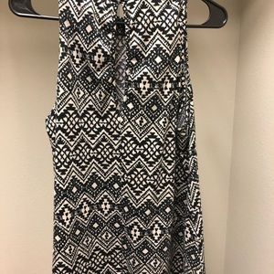 Aztec ivory and black tank top